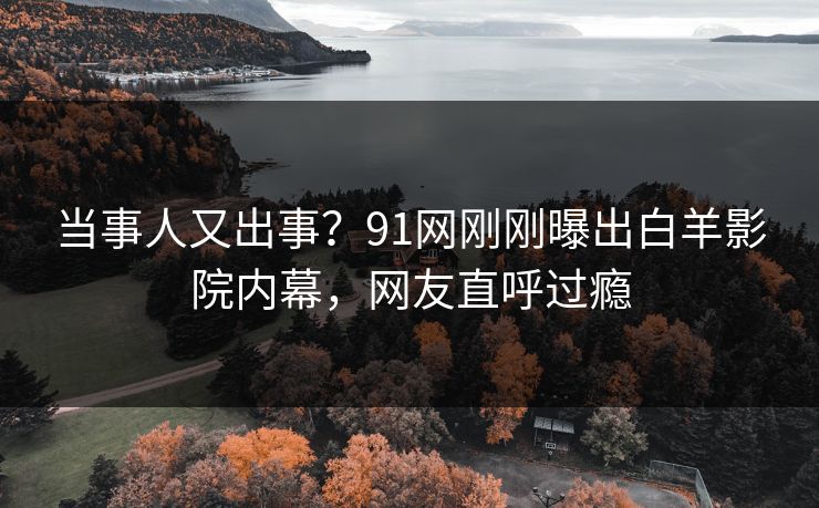 当事人又出事？91网刚刚曝出白羊影院内幕，网友直呼过瘾